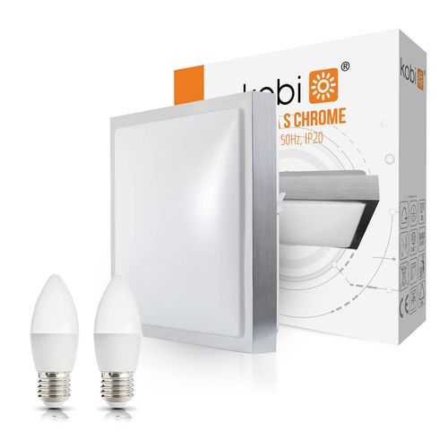 Zestaw oprawa IMPERA S chrom+2x żarówka ledowa LED 7W E27 3000K na Arena.pl