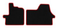 Dywaniki welurowe CARLUX-RED Peugeot Boxer III 2014- czarne/czerwone