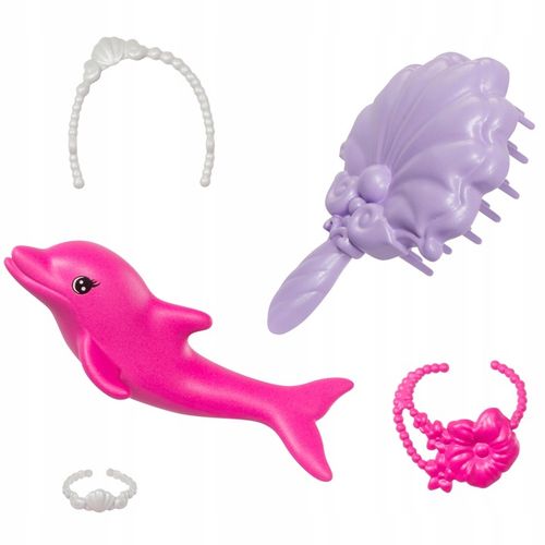 BARBIE ZESTAW LALKA SYRENKA ZMIANA KOLORU WŁOSÓW AKCESORIA COLOR CHANGE na Arena.pl