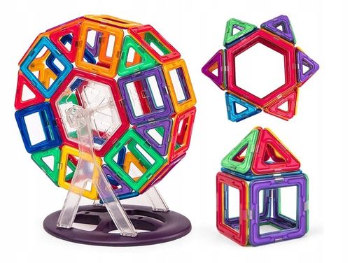 KLOCKI MAGNETYCZNE PANELE NEODYMOWE 76 EL DUŻY ZESTAW EDUKACYJNY DLA DZIECI na Arena.pl