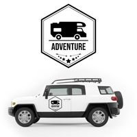 NAKLEJKA NA BOK AUTA KAMPER przyczepę kempingową camper auto samochód 50cm