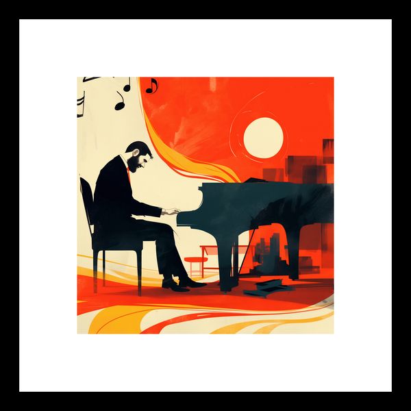 Plakat 20x20cm Pianista zdjęcie 3