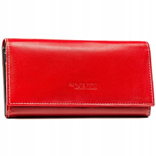 Damski portfel skórzany portmonetka RFID STOP duży pojemny Cavaldi na Arena.pl