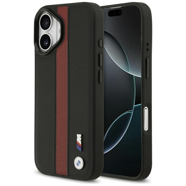 Etui BMW M Perforated Stripe Logo MagSafe do iPhone 17 czerwony zdjęcie 1