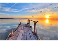 100 70CM OBRAZ PŁÓTNO DREWNIANY POMOST PŁÓTNO RAMA