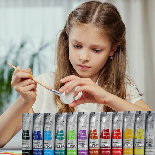 farby akrylowe w tubkach zestaw 12 sztuk 6ml na Arena.pl