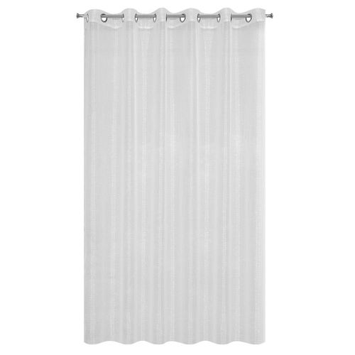 Firana gotowa na przelotkach EMMA 290x250 Eurofirany biało/srebrna na Arena.pl