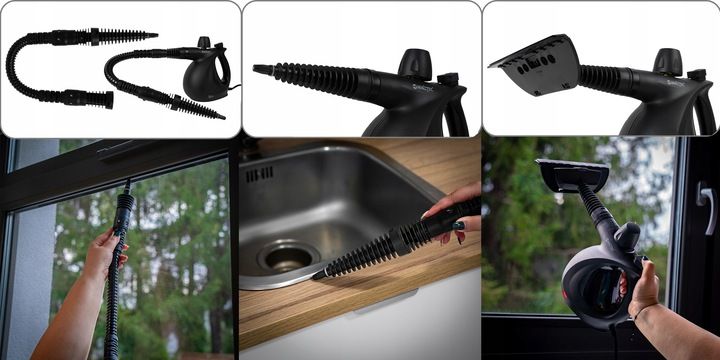 MYJKA PAROWA CZYŚCIK CIŚNIENIOWY PAROWNICA STEAMER MAŁA PORĘCZNA 1050W zdjęcie 13