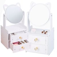 Toaletka Lily na kosmetyki biżuterię akcesoria, organizer z lustrem