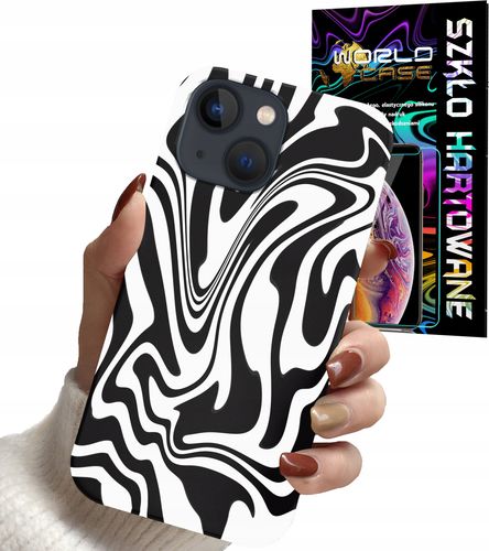 ETUI DO IPHONE 13 MINI - ABSTRAKCJA ZEBRA MODNE WZORY DLA KOBIET +SZKŁO na Arena.pl