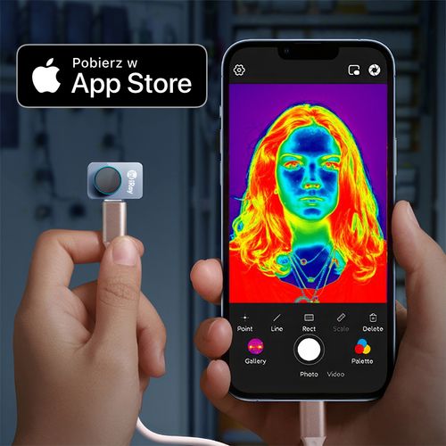 Kamera Termowizyjna Pirometr InfiRay P2 PRO Aplikacja Apple iOS Lighting na Arena.pl