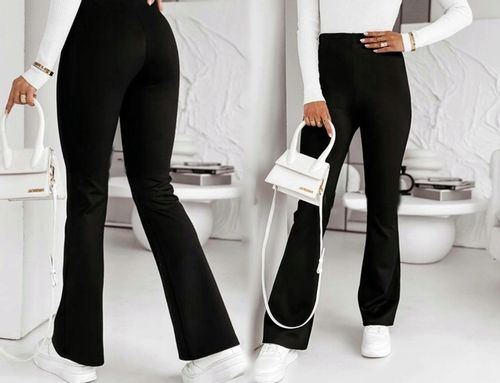 Kryjące legginsy push-up modelujące wysoki stan kieszenie dzwony XL/XXL 474 na Arena.pl