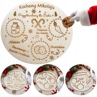 Talerzyk TACKA dla ŚWIĘTEGO MIKOŁAJA z GRAWEREM drewniana IMIONA prezent