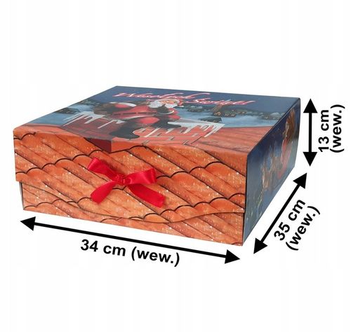50 SZT - 1 SZT 15,85 ZŁ NETTO PUDEŁKO PREZENTOWE 34x35x13 CM MIKOŁAJ 1614 na Arena.pl