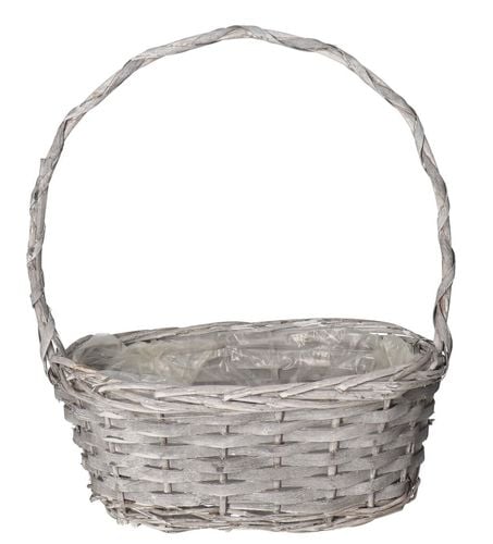 KOSZ WIKLINOWY DUŻY MOCNY SZARY KOSZE PREZENTOWE na Arena.pl