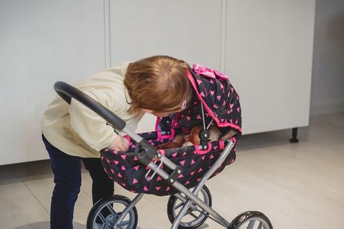 KINDERPLAY WÓZEK DLA LALEK GŁĘBOKI GONDOLA SKŁADANY DASZEK na Arena.pl