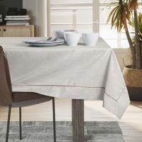 Obrus Plamoodporny VESTA Mankiet + Lamówka 140x180 kremowy AmeliaHome