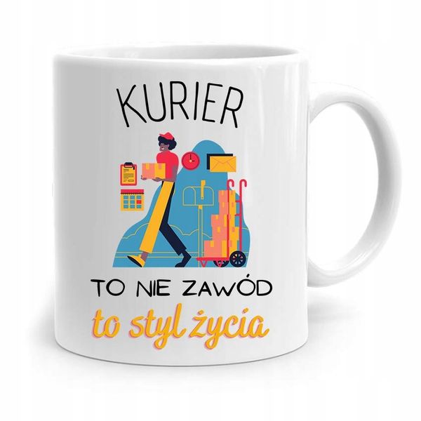 Kubek Prezent Dla Kuriera Nie Zawód To Styl Życia Z Nadrukiem Ze Zdjęciem zdjęcie 1