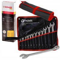 SCHMITH QTECHNIC ZESTAW KLUCZE PŁASKIE PŁASKO OCZKOWE ZESTAW 6-22 mm 12szt