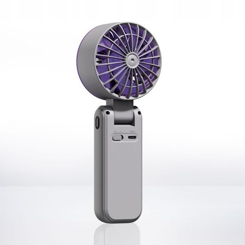 PRZENOŚNY WIATRAK MINI WENTYLATOR BIURKOWY CICHY RĘCZNY 3600mAh 100 trybu na Arena.pl