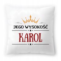 Poduszka Dla Karola Na Urodziny Ze Zdjęciem Na Prezent Biała 40X40 Cm