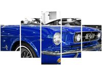 80CM 150CM OBRAZ 5 ELEM NIEBIESKI MUSTANG ŚCIENNY