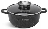 GARNEK MARMUROWY Powłoka NIEPRZYWIERAJĄCA 22cm 3,3L INDUKCJA Gaz 8117