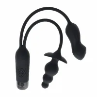 evolved novelties double my pleasure czarny system wibracyjny duo