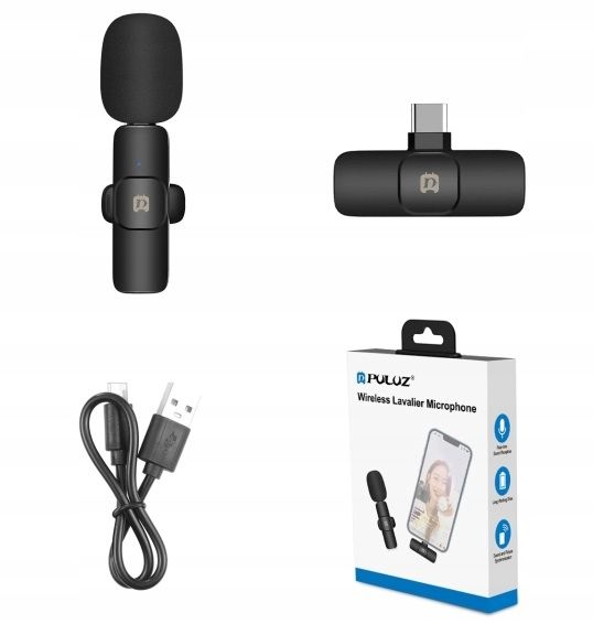 Bezprzewodowy Mikrofon Krawatowy na USB C PULUZ PU3082B zdjęcie 9