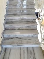 Schody z szarego kamienia 100x30 WYSOKI POŁYSK