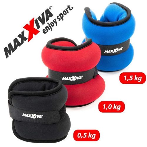 MAXXIVA Mankiety obciążające 2 x 1,5 kg, czerwone na Arena.pl
