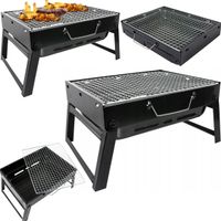GRILL TURYSTYCZNY PRZENOŚNY WĘGLOWY SKŁADANY BBQ KEMPINGOWY WALIZKA GRIL