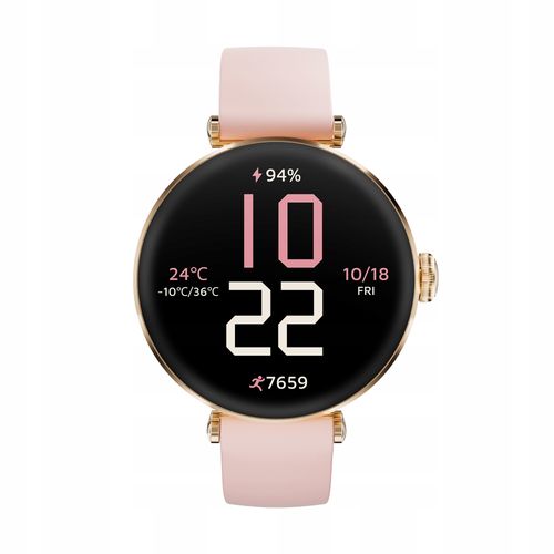 Smartwatch KIESLECT Pura Gold 1,19" AMOLED Bluetooth 5.2 IP68 na Arena.pl