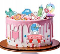 OPŁATEK ZESTAW URODZINOWY POSTACIE NA TORT - BABYSHOWER + IMIĘ