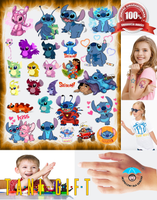 Duży Zestaw Mega Tatuaży zmywalnych - Lilo i Stich