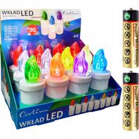 WKŁAD DO ZNICZA ZNICZ do 90 DNI WKŁADY ZNICZ 12 SZT ZESTAW WKŁADÓW KOLOROWE