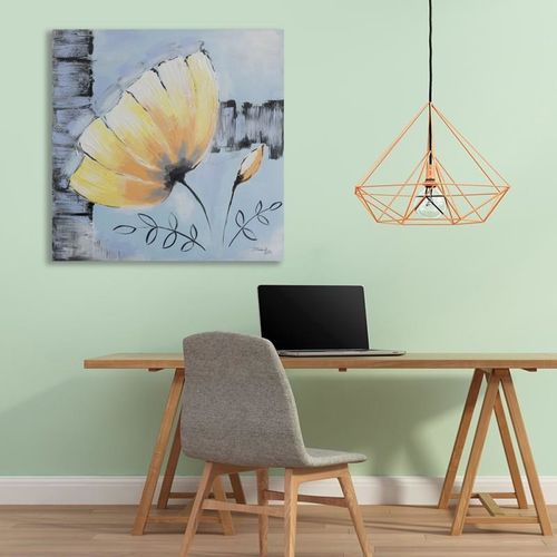 Deco Panel, Żółty kwiat 3 80x80 na Arena.pl
