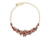 kolia czerwone kwiatuszki z kryształkami z kolekcji blossom (c8157au/cz)