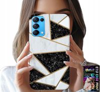 ETUI DO OPPO RENO5 4G 5G - ELEGANCKIE MODNE WZORY CASE + SZKŁO