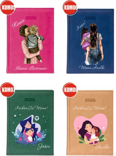 KALENDARZ A5 2026 DZIENNY książkowy NADRUK dla babci dziadka twój tekst na Arena.pl