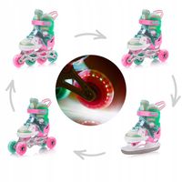 ROLKI 4w1 METEOR MERMAID S 30-33 rolki łyżwy wrotki rolko-wrotki LED