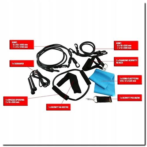 Zestaw gum ekspanderów treningowe TX02 HMS DO DOMU na Arena.pl