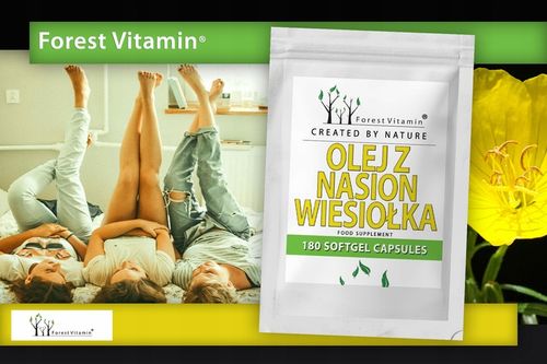 MOCNY OLEJ Z NASION WIESIOŁKA GLA 9% LA 85% + WITAMINA E 180 kapsułek na Arena.pl