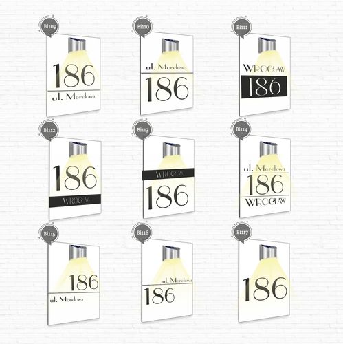 duża biała TABLICZKA lampka solarna ADRESOWA różne wzory dibond 40x30 na Arena.pl