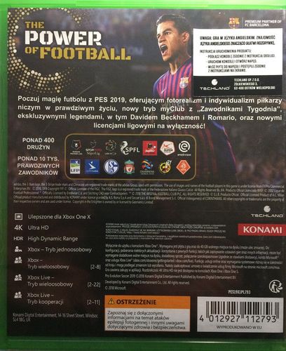 PES 2019 Pro Evolution Soccer Xbox ONE Nowa na Arena.pl
