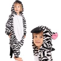 Piżama Dla Dzieci Dziecięca Kigurumi Onesie Kostium Strój Zebra 125-135 cm