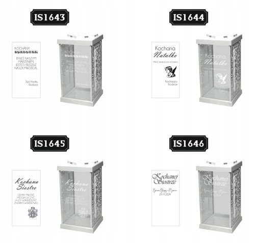 biały ZNICZ GRAWER KAPLICZKA personalizowany twój napis dedykacja DLA MAMY na Arena.pl