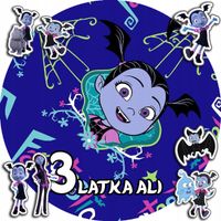 OPŁATEK NA TORT 20CM - VAMPIRINA BAJKA + IMIĘ + GRATIS! 15CM 18CM