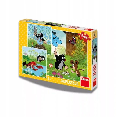 Krecik - 335257 Puzzle Krecik 3x55 elementów na Arena.pl