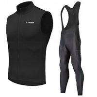 Strój Rowerowy Komplet Kolarski Kamizelka Getry Legginsy Spodnie JESIEŃ 6XL